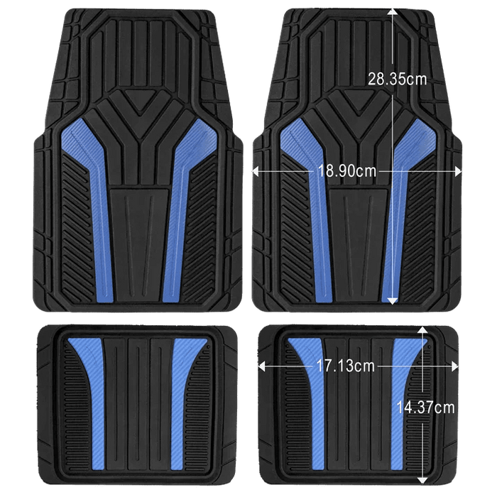 Alfombrillas de goma para coche Auto Drive de 4 pcs, fibra de carbono, ajuste universal - Quierox - Tienda Online