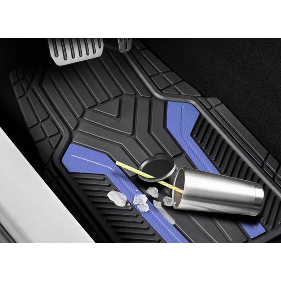 Alfombrillas de goma para coche Auto Drive de 4 pcs, fibra de carbono, ajuste universal - Quierox - Tienda Online