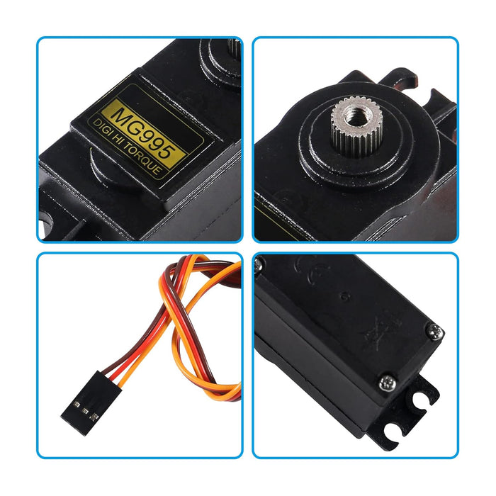 Alinan 6 unids MG995 Servo Micro 180 ° Metal Gear Servo - Quierox - Tienda Online
