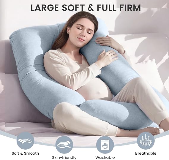 Almohada de Embarazo en Forma de J, Almohada de Embarazo Refrescante de Verano - Quierox - Tienda Online