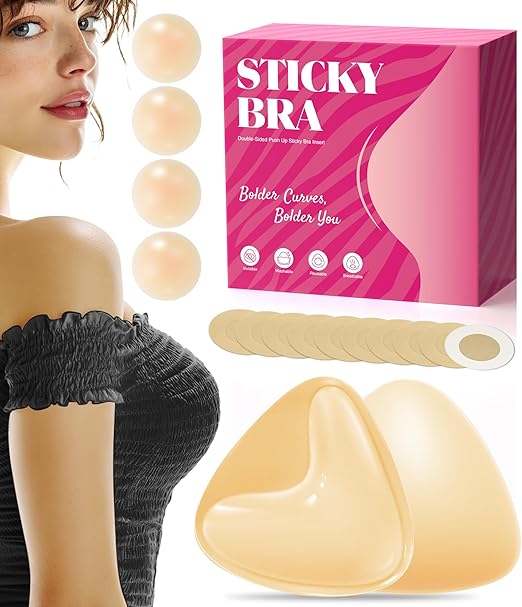 Almohadillas adhesivas push up para sujetador con cubrepezones - Quierox - Tienda Online