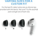 Almohadillas de repuesto de espuma viscoelástica Comply para Apple AirPods Pro 1 y 2, Negras, S (3 pares) - Quierox - Tienda Online