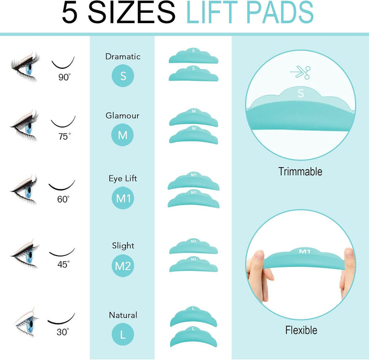 Almohadillas de silicona para permanente de pestañas verdes - Quierox - Tienda Online
