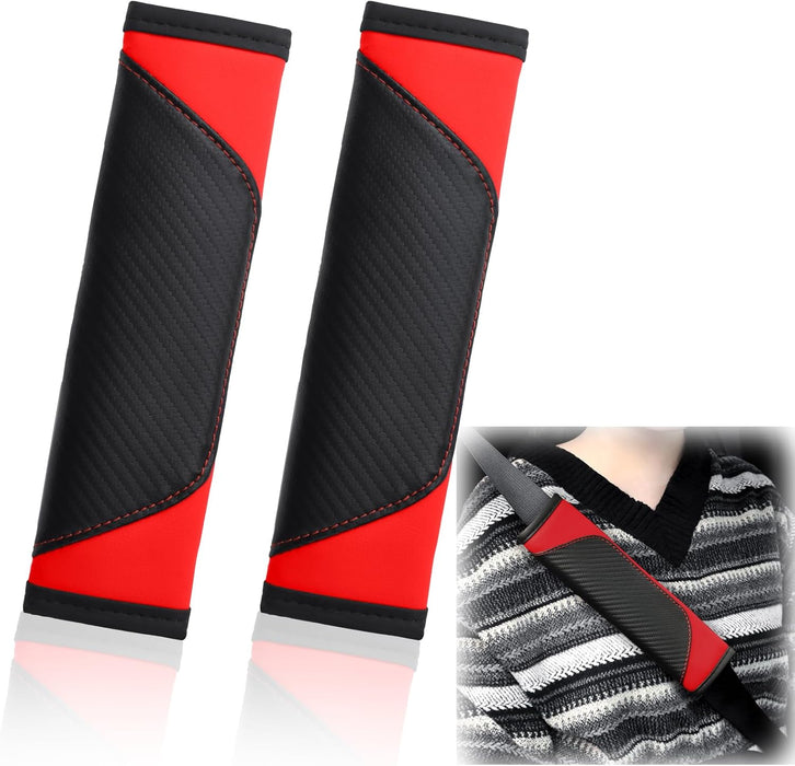 Almohadillas para cinturón de seguridad (2 unidades, transpirables), de cuero sintético - Quierox - Tienda Online