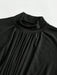Aloruh Vestido negro de manga larga, elegante y con estilo, de cuello alto - Quierox - Tienda Online