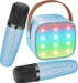 Altavoz portátil de karaoke Bluetooth con 2 micrófonos inalámbricos y luces LED - Quierox - Tienda Online