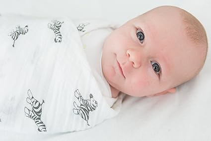 Amazing Baby - Manta sensorial de muselina para envolver al bebé de 117 x 117 cm - Quierox - Tienda Online