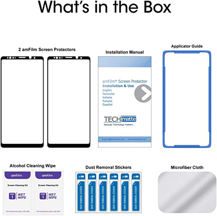 amFilm Protector de Pantalla para Samsung Galaxy Note 9 - Quierox - Tienda Online