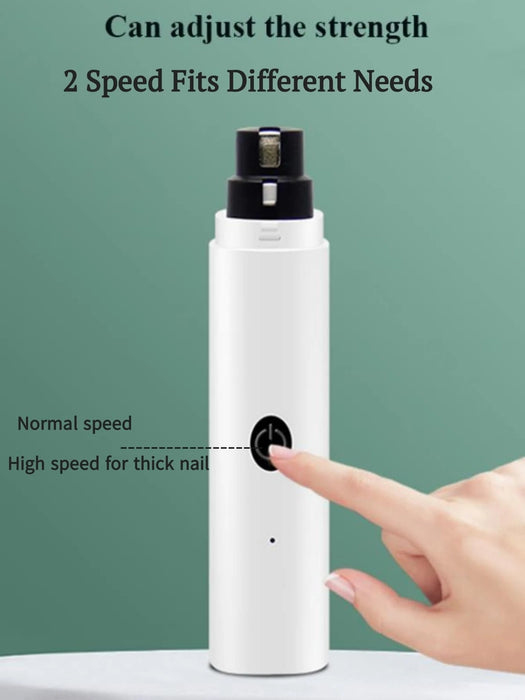 Amoladora de uñas eléctrica recargable de 2 velocidades para mascotas con luz LED - Quierox - Tienda Online
