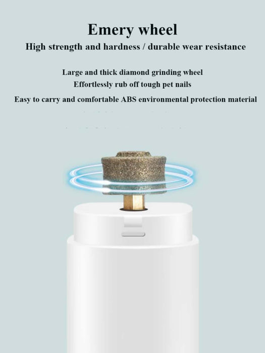 Amoladora de uñas eléctrica recargable de 2 velocidades para mascotas con luz LED - Quierox - Tienda Online