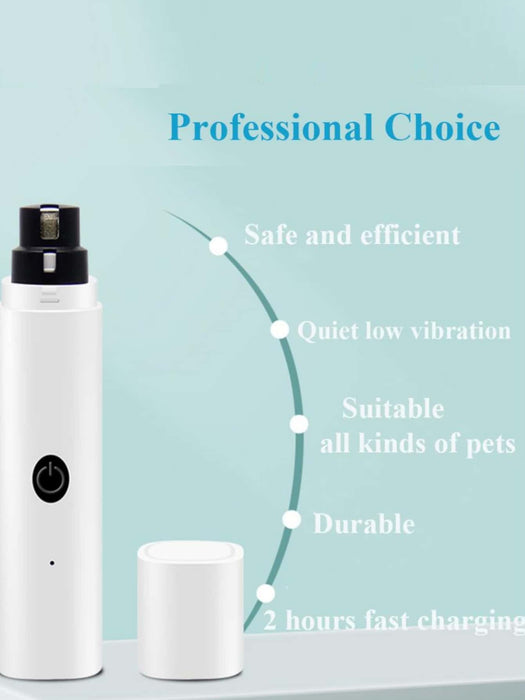 Amoladora de uñas eléctrica recargable de 2 velocidades para mascotas con luz LED - Quierox - Tienda Online