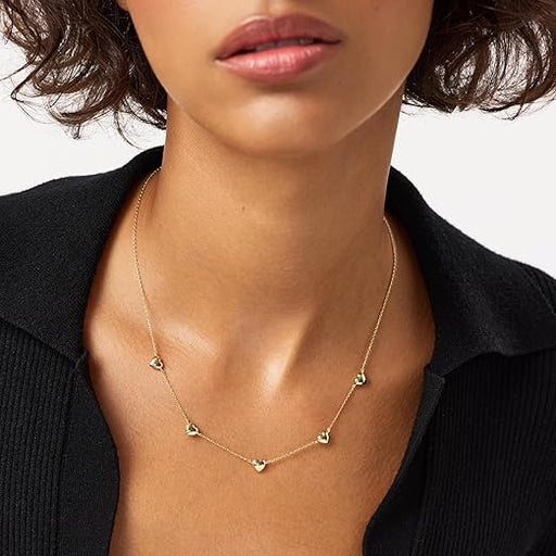 Ana Luisa Jewelry - Cadenas de baño de oro con flores y corazones - Quierox - Tienda Online
