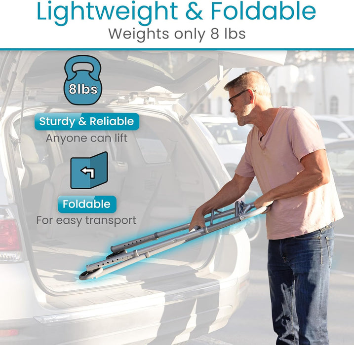 Andador plegable para personas mayores, marco plegable de acero resistente para adultos - Quierox - Tienda Online
