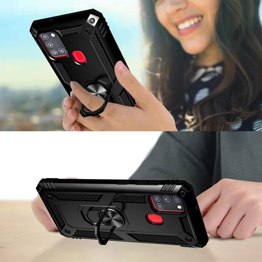 Androgate Funda para Samsung Galaxy A21s con protectores de pantalla de vidrio templado - Quierox - Tienda Online