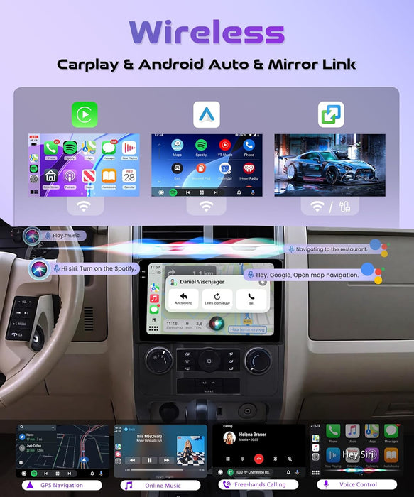 Android 15 Radio estéreo de coche para Ford Escape 2007 - 2012/Mazda, inalámbrico Carplay - Quierox - Tienda Online