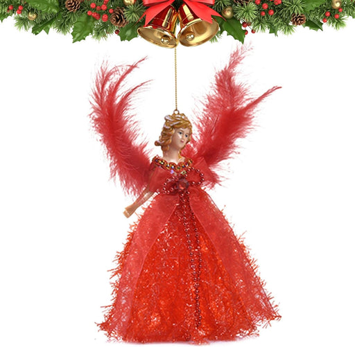 Ángeles navideños para árbol | Adornos navideños de ángel, adorno de ángel con alas para árbol de Navidad - Quierox - Tienda Online