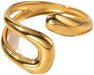 Anillo abierto con un diseño moderno y abstracto; ajustable y elegante - Quierox - Tienda Online