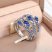 Anillo chic con diseño multicapa de piedra pavé - Quierox - Tienda Online