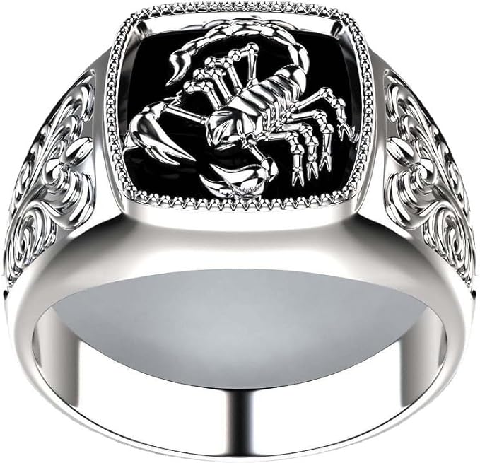 Anillo con diseño retro para hombre y mujer, con galvanoplastia y forma de escorpión, estilo hip hop - Quierox - Tienda Online