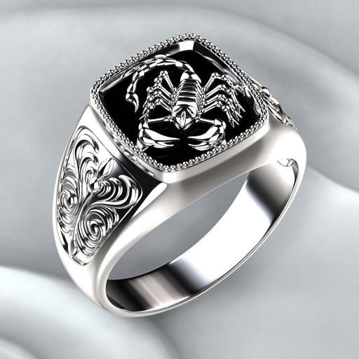 Anillo con diseño retro para hombre y mujer, con galvanoplastia y forma de escorpión, estilo hip hop - Quierox - Tienda Online