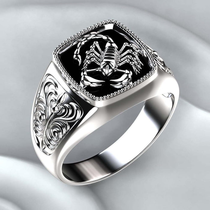 Anillo con diseño retro para hombre y mujer, con galvanoplastia y forma de escorpión, estilo hip hop - Quierox - Tienda Online