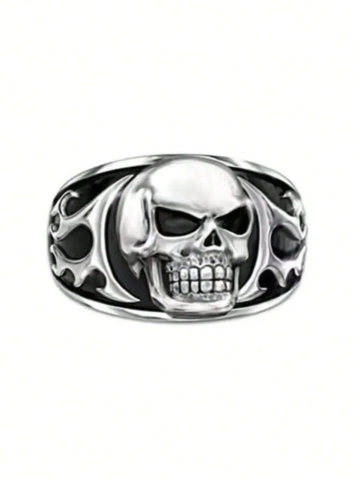 Anillo con forma de calavera, joyería de moda vintage audaz de estilo hip - hop - Quierox - Tienda Online