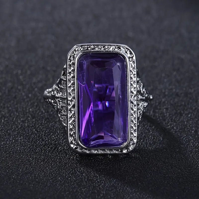 Anillo de aleación con cuentas de resina grandes y cuadradas, ideal como regalo - Quierox - Tienda Online