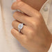 Anillo de compromiso de boda con circonita cúbica de corte princesa - Quierox - Tienda Online