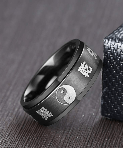 Anillo de con diseño de Yin y Yang - Quierox - Tienda Online