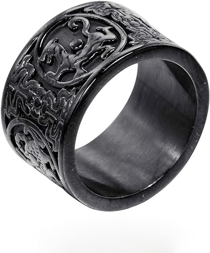 Anillo de dragón de acero inoxidable para hombre - Quierox - Tienda Online