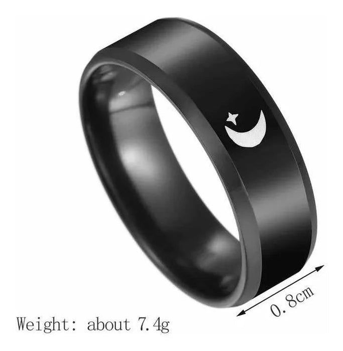 Anillo de grabado de Luna, unisex. - Quierox - Tienda Online
