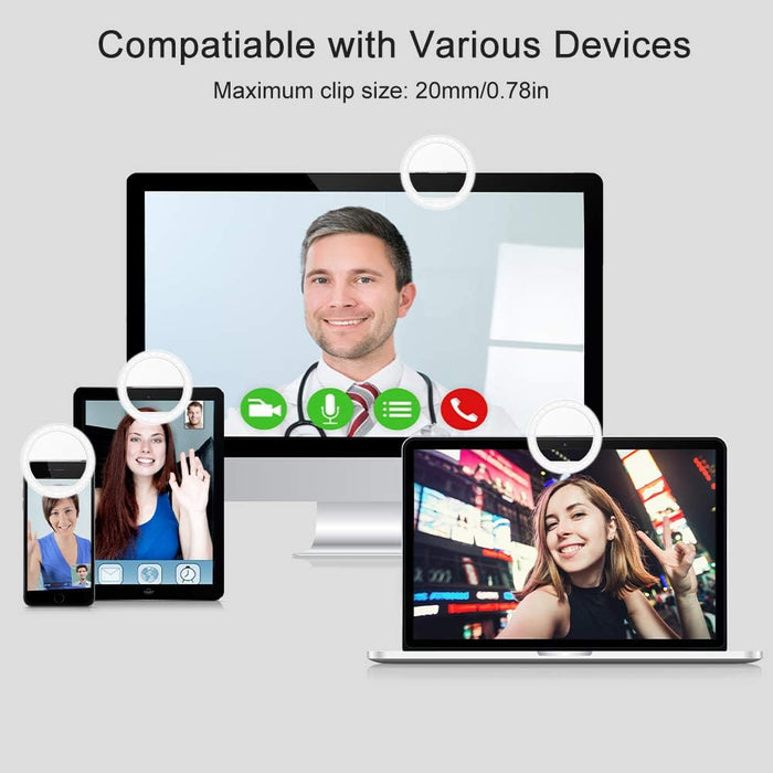 Anillo de luz para selfie, clip portátil con 36 LED para fotografía de teléfono inteligente - Quierox - Tienda Online