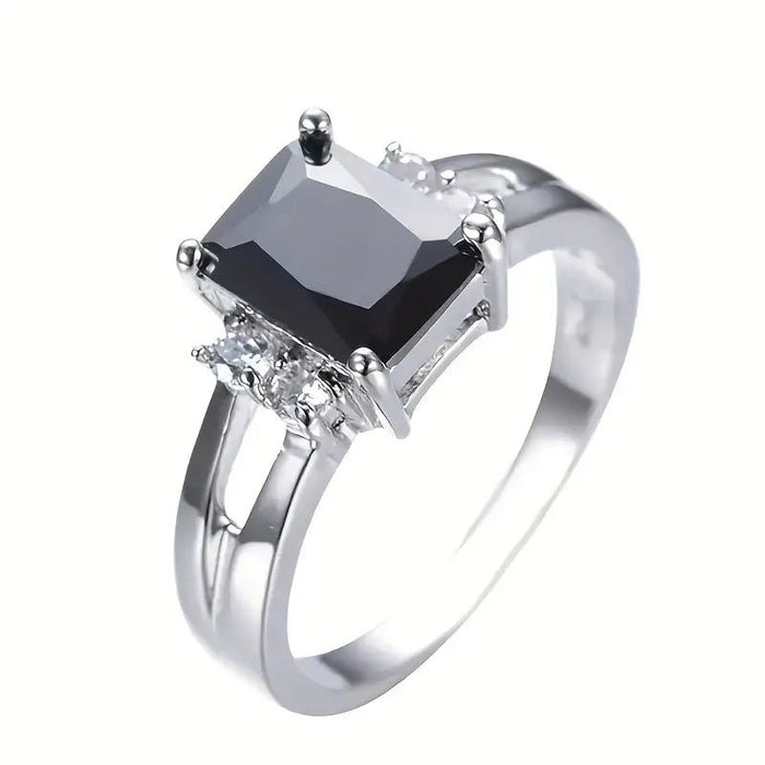 Anillo de Moda Cuadrado con Incrustaciones Falsas - Quierox - Tienda Online