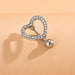 Anillo de Ombligo con Corazón de Circonita Cúbica Brillante - Quierox - Tienda Online