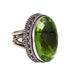 Anillo de plata de ley 925 con gema de peridoto - Quierox - Tienda Online