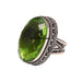 Anillo de plata de ley 925 con gema de peridoto - Quierox - Tienda Online