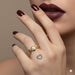 Anillo de triple concha marina de acero inoxidable para mujer - Quierox - Tienda Online