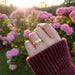 Anillo de triple concha marina de acero inoxidable para mujer - Quierox - Tienda Online