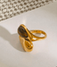 Anillo Diseño llamativo con ojo de tigre natural - Quierox - Tienda Online