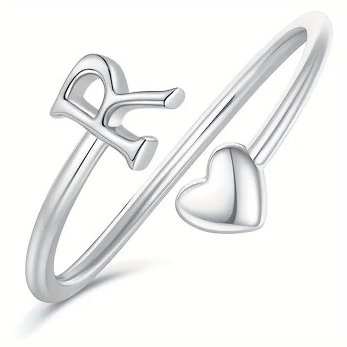 Anillo Envolvente De Estilo Minimalista U Tiene Un Alfabeto Para Elegir Adecuado - Quierox - Tienda Online