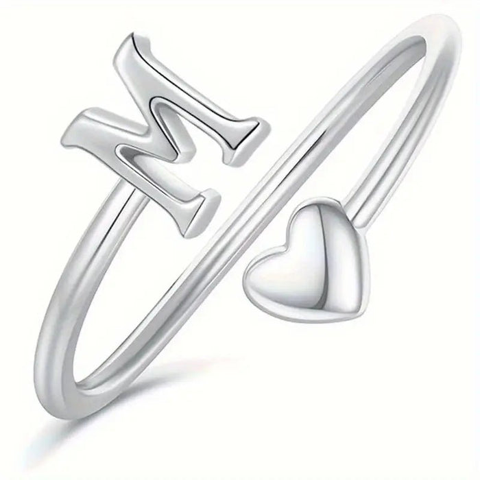 Anillo Envolvente De Estilo Minimalista U Tiene Un Alfabeto Para Elegir Adecuado - Quierox - Tienda Online