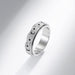 Anillo giratorio de luna y estrella para mujeres y hombres, anillo de acero inoxidable esmerilado - Quierox - Tienda Online