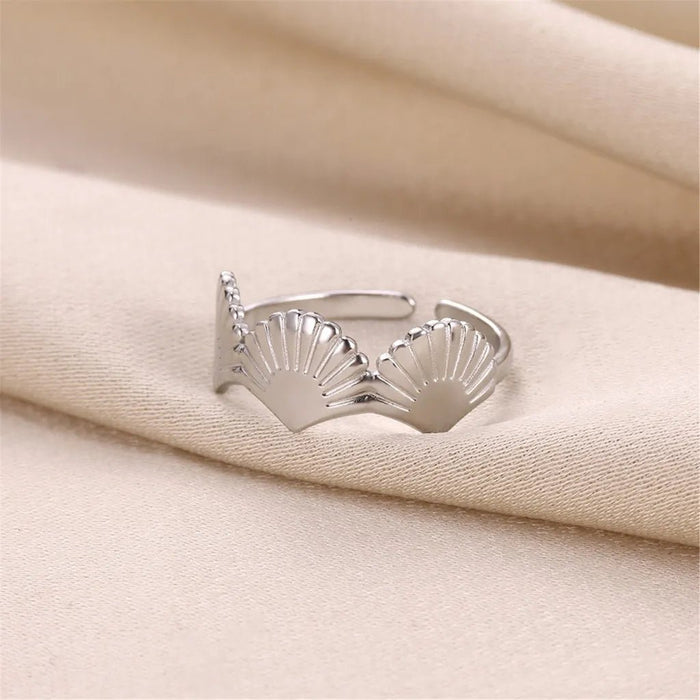Anillo triple de concha marina, para mujeres - Quierox - Tienda Online