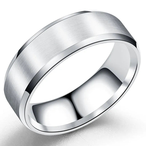 Anillos de acero inoxidable 316L, anillos de boda de 8mm para hombre - Quierox - Tienda Online