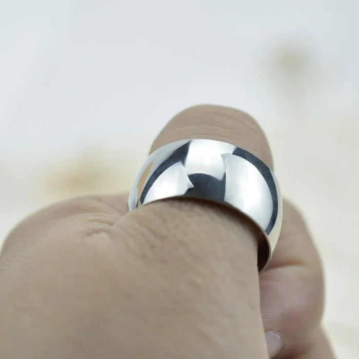 Anillos de acero inoxidable pulido de alta calidad hombre - Quierox - Tienda Online