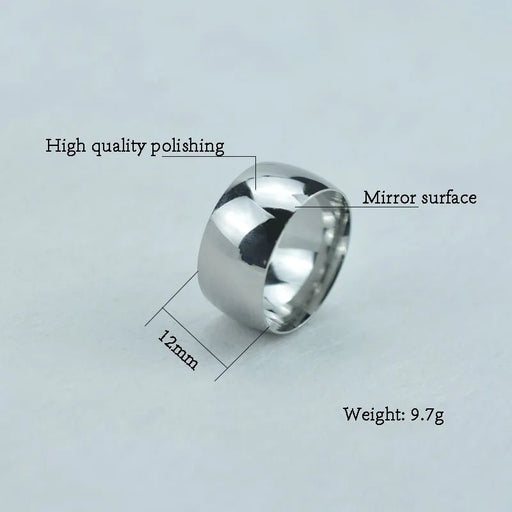 Anillos de acero inoxidable pulido de alta calidad hombre - Quierox - Tienda Online