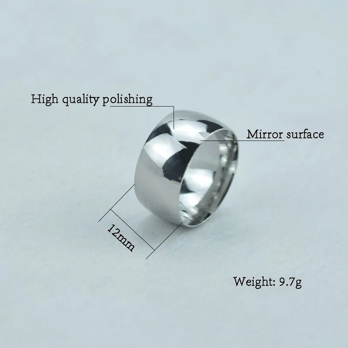 Anillos de acero inoxidable pulido de alta calidad hombre - Quierox - Tienda Online