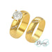 Anillos de boda para parejas de acero inoxidable con circonitas cúbicas - Quierox - Tienda Online