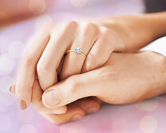 Anillos de compromiso de diamante falso ajustable - Quierox - Tienda Online
