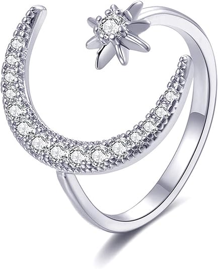 Anillos de luna y estrella para mujer - Quierox - Tienda Online